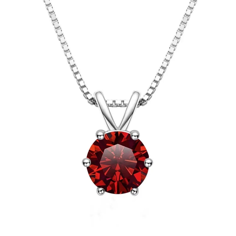 1.0ct-5ct Moissanite Pendant Necklace With Certifi