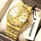 POEDAGAR Luxury Men's Waterproof Quartz Watch