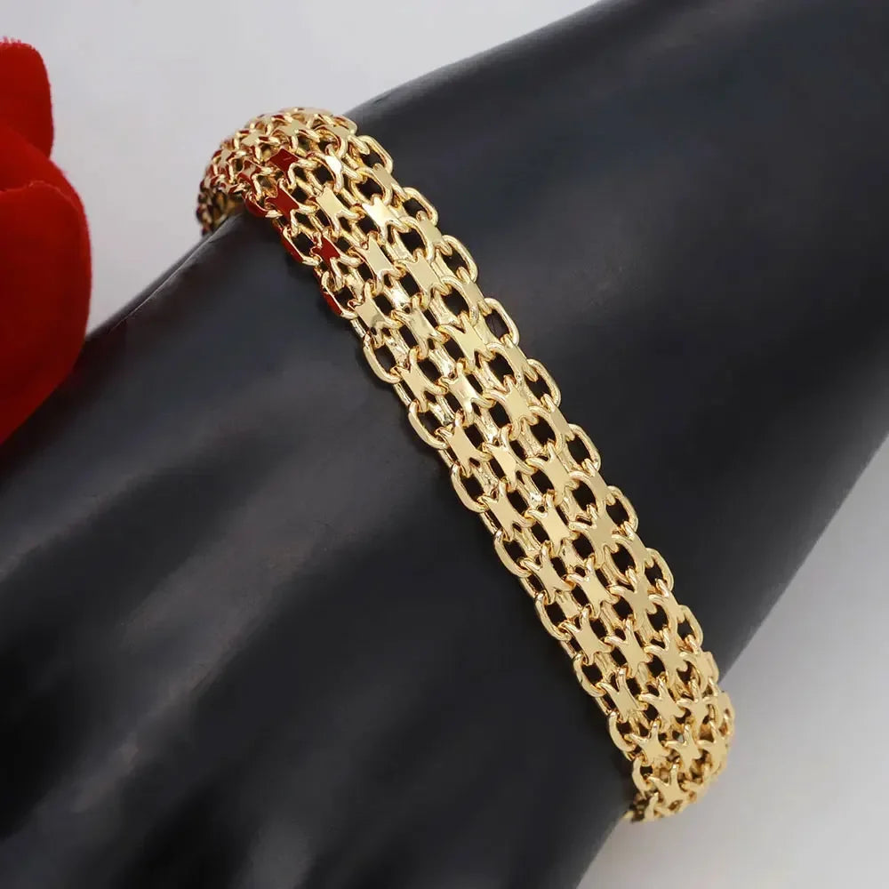 Dubai Luxury Handmade Women Jewelry Set 18k Gold-P.