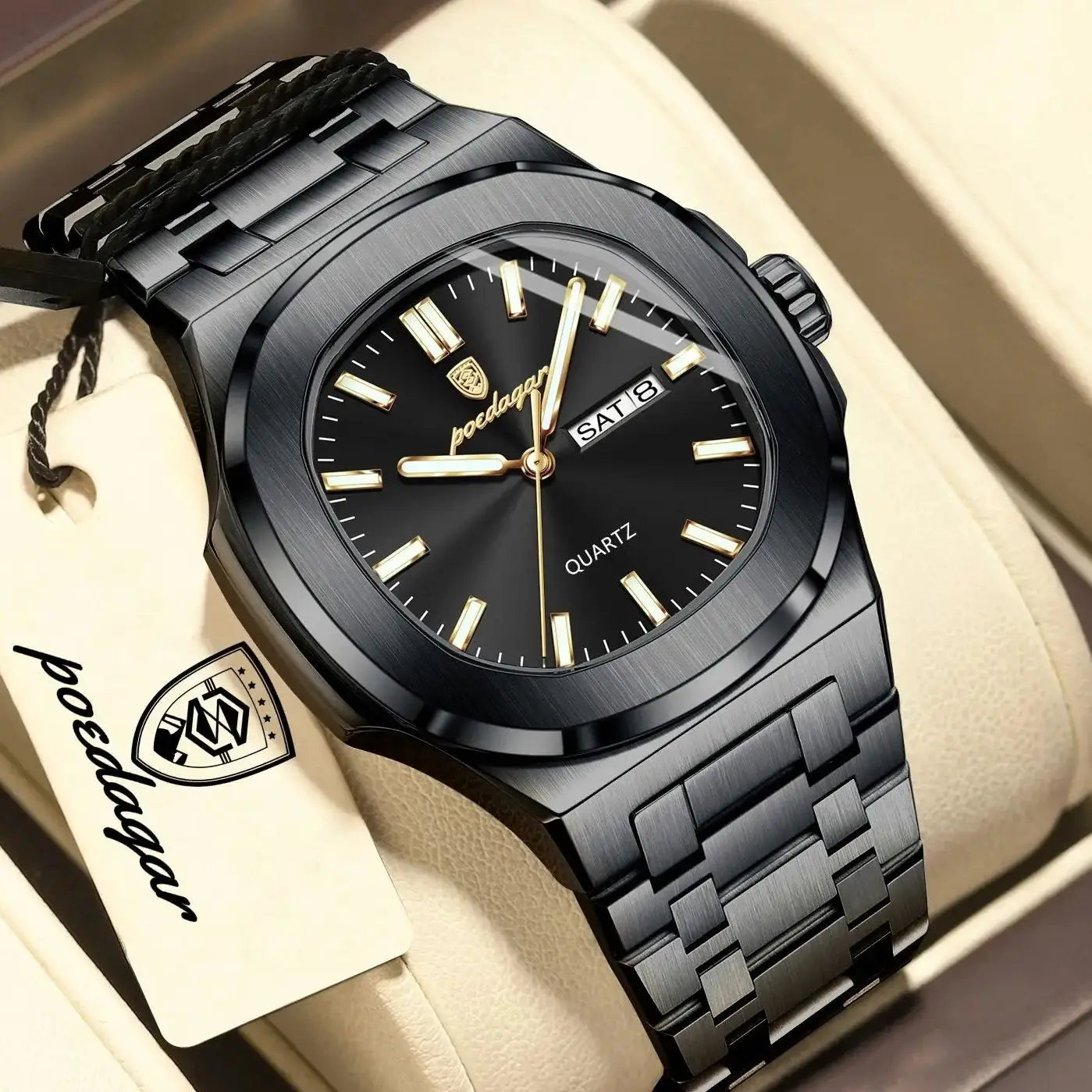 Poedagar Top Trendy Men's Watches Waterproof Lumin.