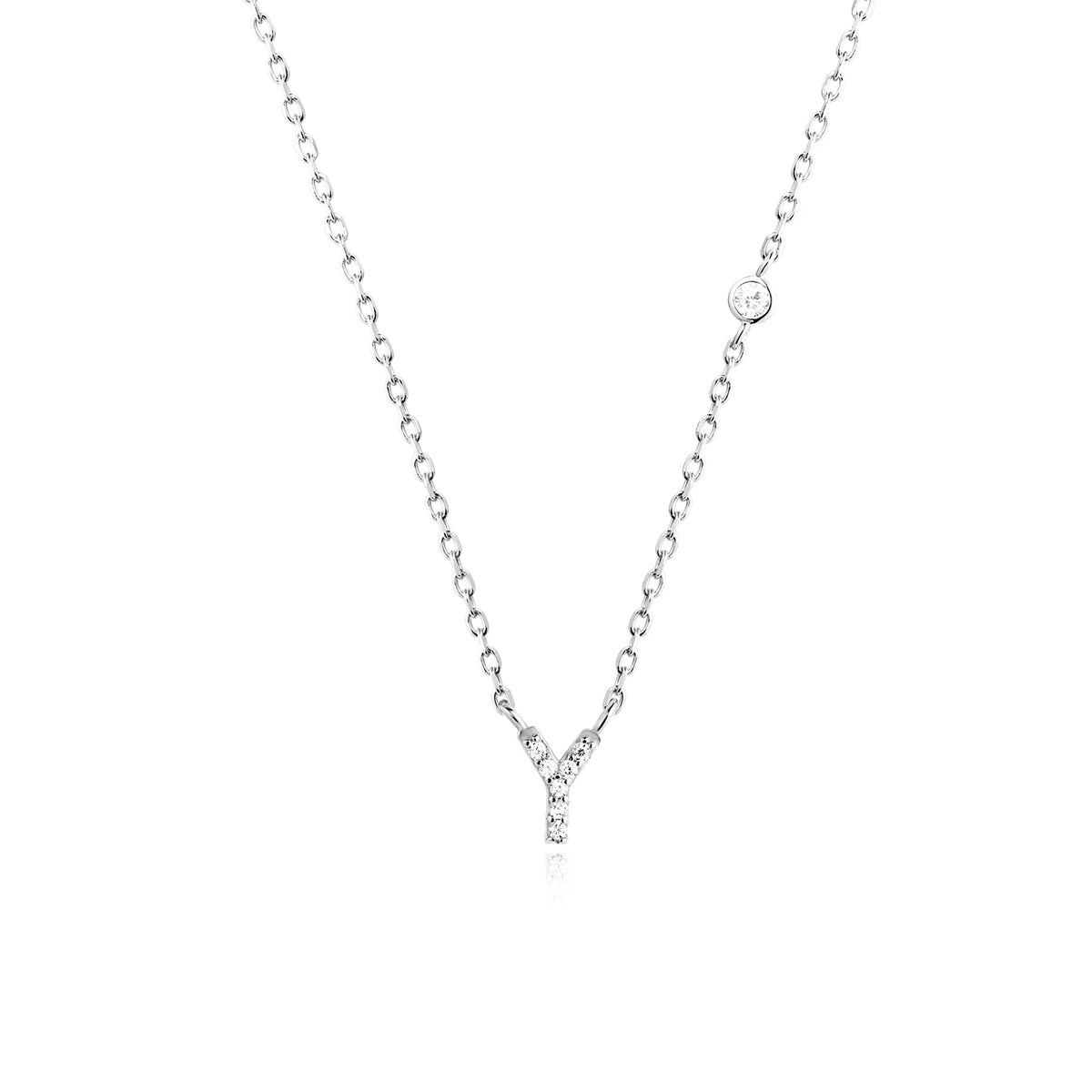 ANDYWEN 925 Sterling Silver Gold Small 26 Letters A- Z - Silver Y