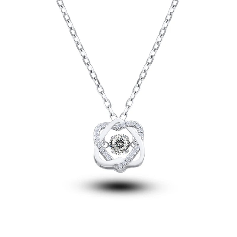 0.5ct GRA Moissanite Necklace for Women Sparkling - love cut white / China Mainland