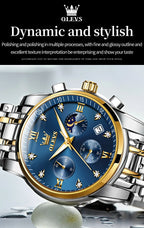 Olevs 2858 Men's Watches Stainless Steel Waterproo.