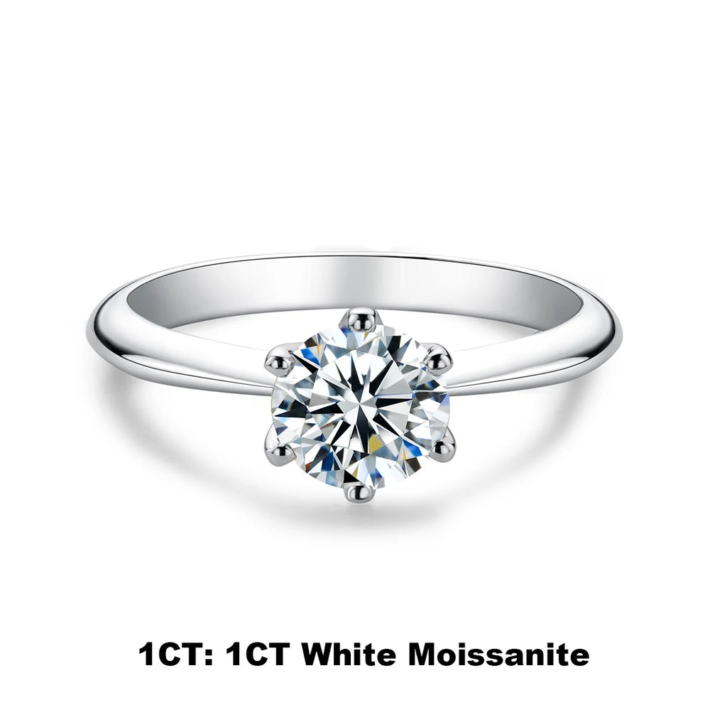 AnuJewel 1ct 2ct 3ct 5ct D Color Moissanite Engage