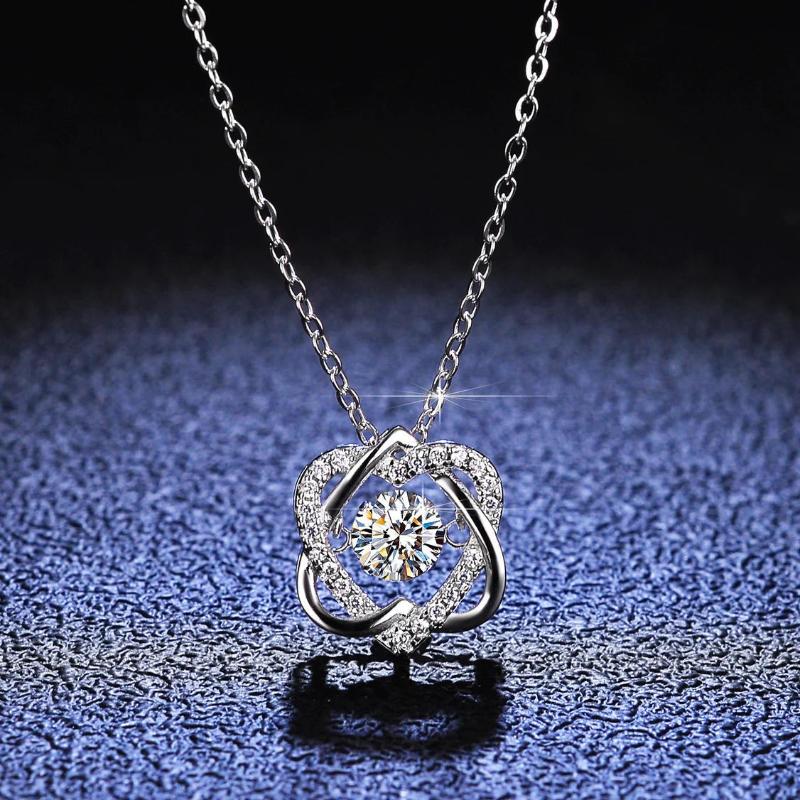 0.5ct GRA Moissanite Necklace for Women Sparkling - white / China Mainland