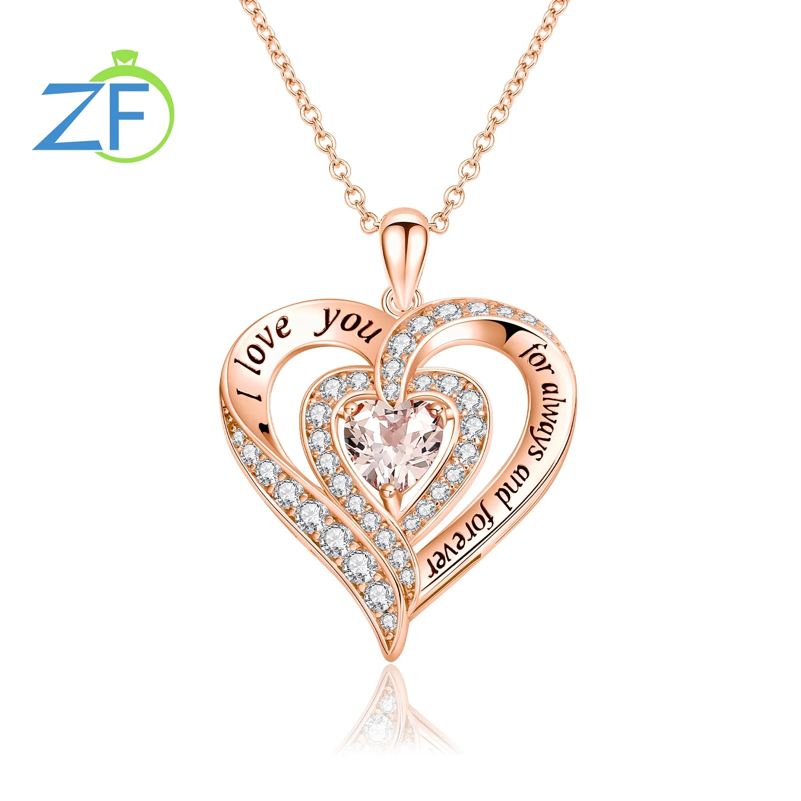 GZ Zongfa  925 Sterling Silver Heart Pendant for