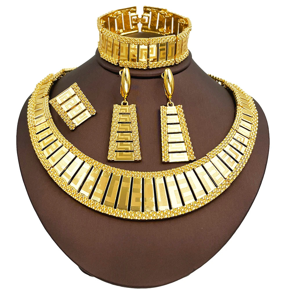 Dubai Jewelry Set Women Luxury Design High-end Gold