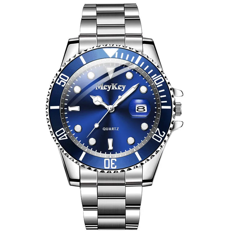 Fashion Men Business Watches Stainless Steel Band Men - United States / Blue-1, United States / Blue 1