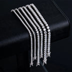 100 % echtes Moissanit-Tennisarmband 925er Sterlingsilber