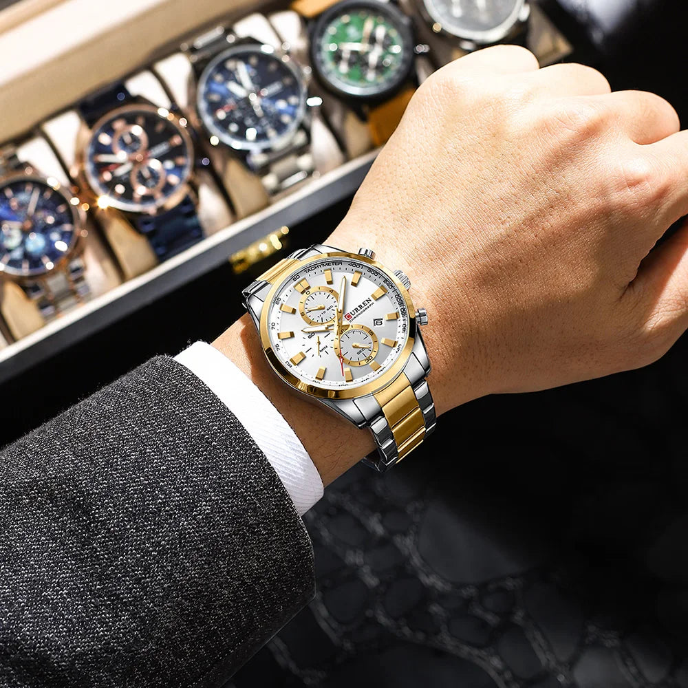 Curren 8445 Men's Multifunctional Waterproof Wrist