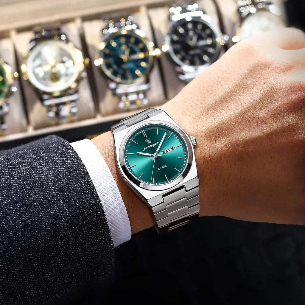 POEDAGAR Luxury Men's Watches Waterproof Luminous Date
