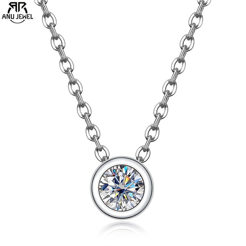 AnuJewel 4mm 0.3ct D Color Moissanite Round Brilliant - Black Gun Plated / China Mainland