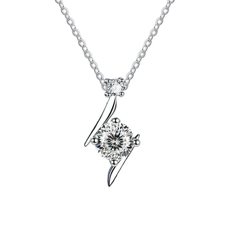 1.0 carat women moissantie pendant necklace for.