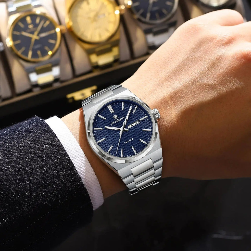 Poedagar Original Luxury Men Clock Waterproof