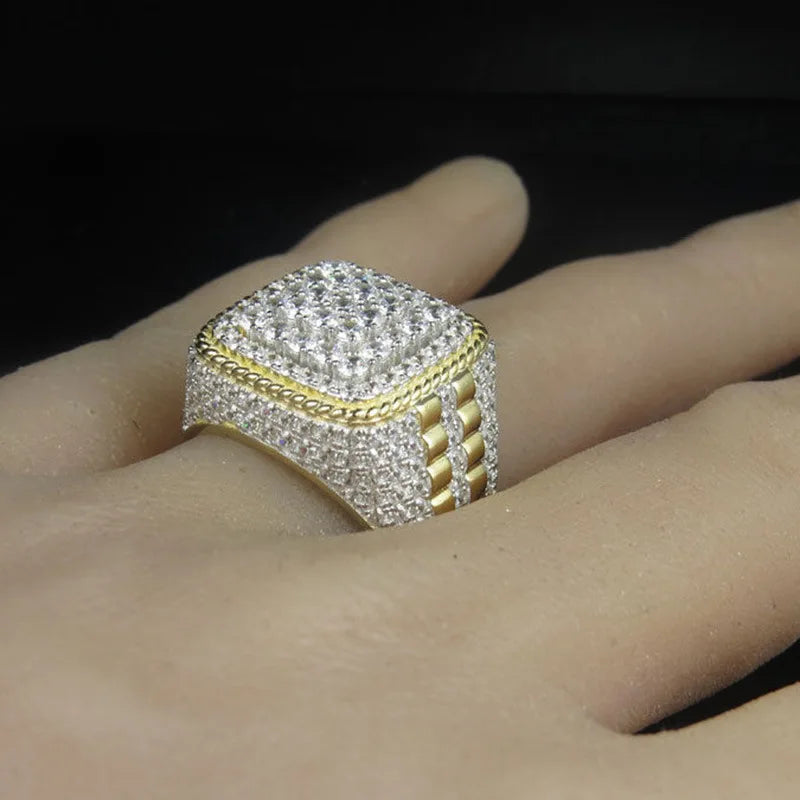 14K Gold Ring for men Natural 2 Carat Diamond with