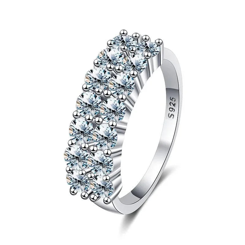 Luxury 1.4ct D Color Moissanite Diamond Ring for Women - Real Moissanite / 1.4 carat (total) / 6, Real Moissanite / 1.4 carat (total) / 5, Real Moissanite / 1.4 carat (total) / 9, Real Moissanite / 1.4 carat (total) / 7, Real Moissanite / 1.4 carat (total) / 8