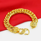 Natural 18 K Gold Color Twists Bracelet for Women