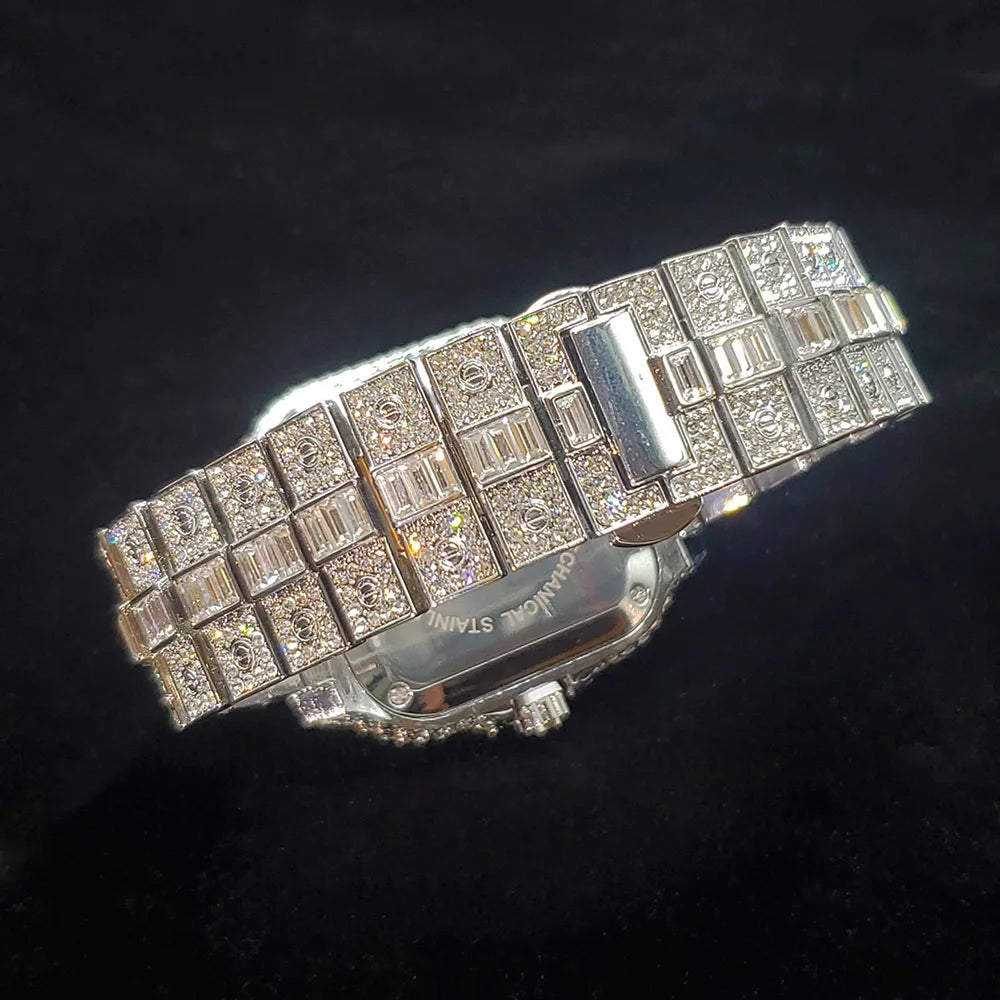 Luxury Diamond Watch for Men Hip Hop Style Bling Bling