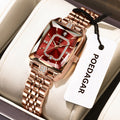 POEDAGAR Luxury Woman Watch Waterproof Date High - 785 RoseGold Red / China Mainland