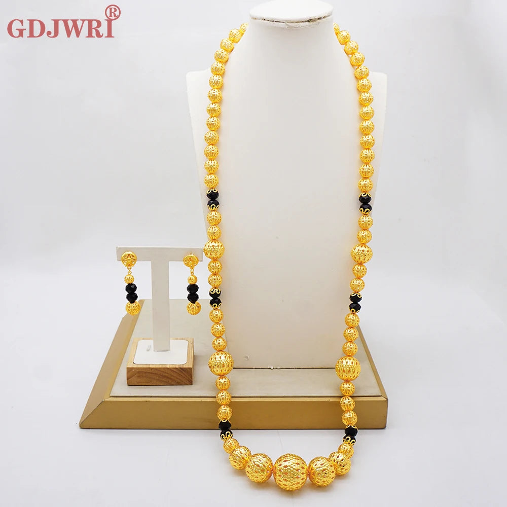 2024 Dubai Gold Color Jewelry Set Layered Necklace Big - BJ-1486-R1