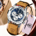POEDAGAR Top Brand Men's Quartz Watch Waterproof - 921 Silver Blue