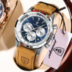 POEDAGAR Top Brand Men's Quartz Watch Waterproof - 921 Silver Blue