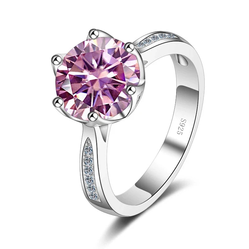 JoyceJelly Luxury 3ct D Color Moissanite Rings