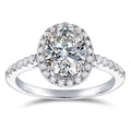 Firering 100% Real Oval Moissanite Ring 1-2ct.