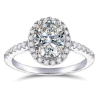 Firering 100% Real Oval Moissanite Ring 1-2ct.