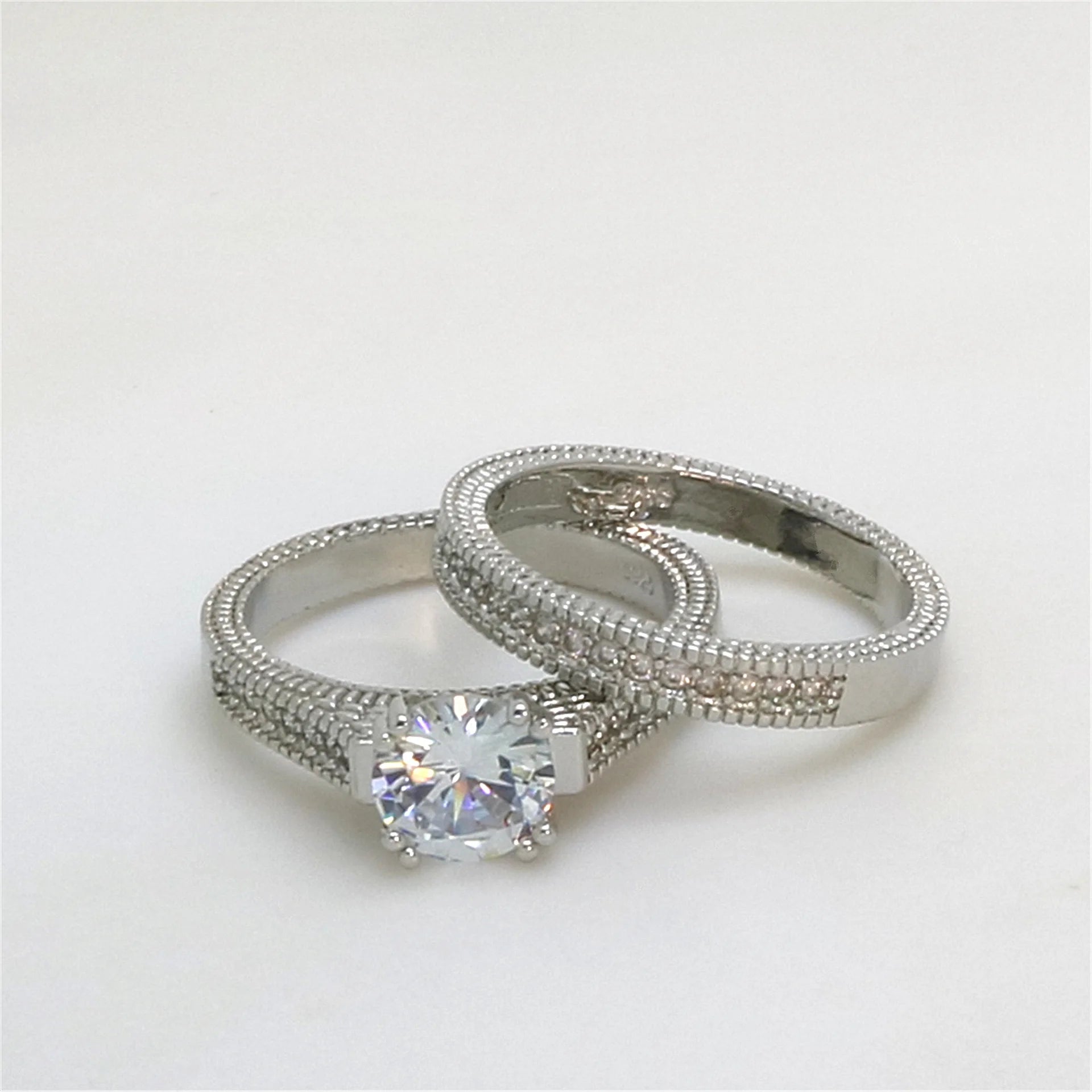 LYEE CYEE Elegant Wedding Engagement Couple Rings Set