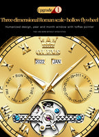 Olevs Automatische mechanische Uhr für Herren Datum