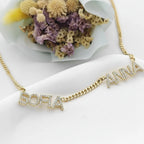 DOREMI 6MM/9MM Cz Names Necklace Jewelry Cuban Chain