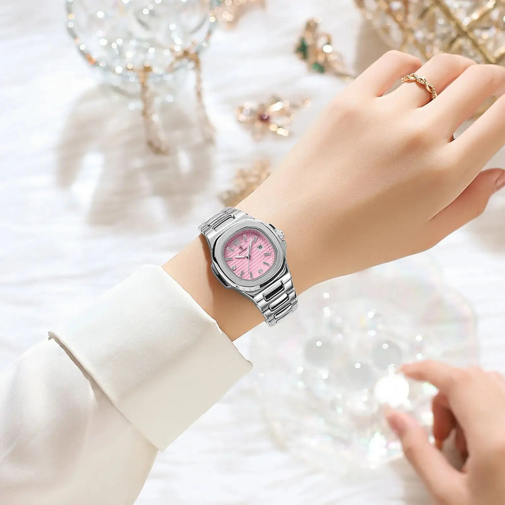 POEDAGAR Square Fashion Woman Wristwatch Luminous