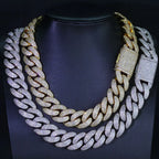 Bling Zircon Cuban Link Chain for Men Iced out.