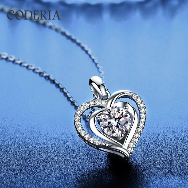 1 Carat Moissanite Pendant 925 Sterling Silver