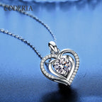 1 Karat Moissanit-Anhänger 925 Sterling Silber