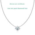 Smyoue 0.5-2CT D Color Certified Moissanite Necklace - zircon not Cert / 0.5CT, zircon not Cert / 1CT, zircon not Cert / 2CT