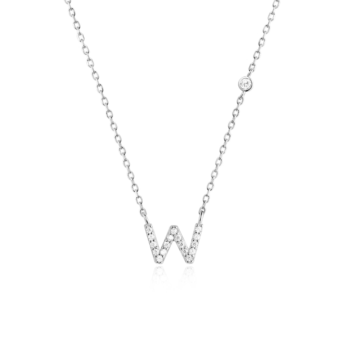 ANDYWEN 925 Sterling Silver Gold Small 26 Letters A- Z - Silver W