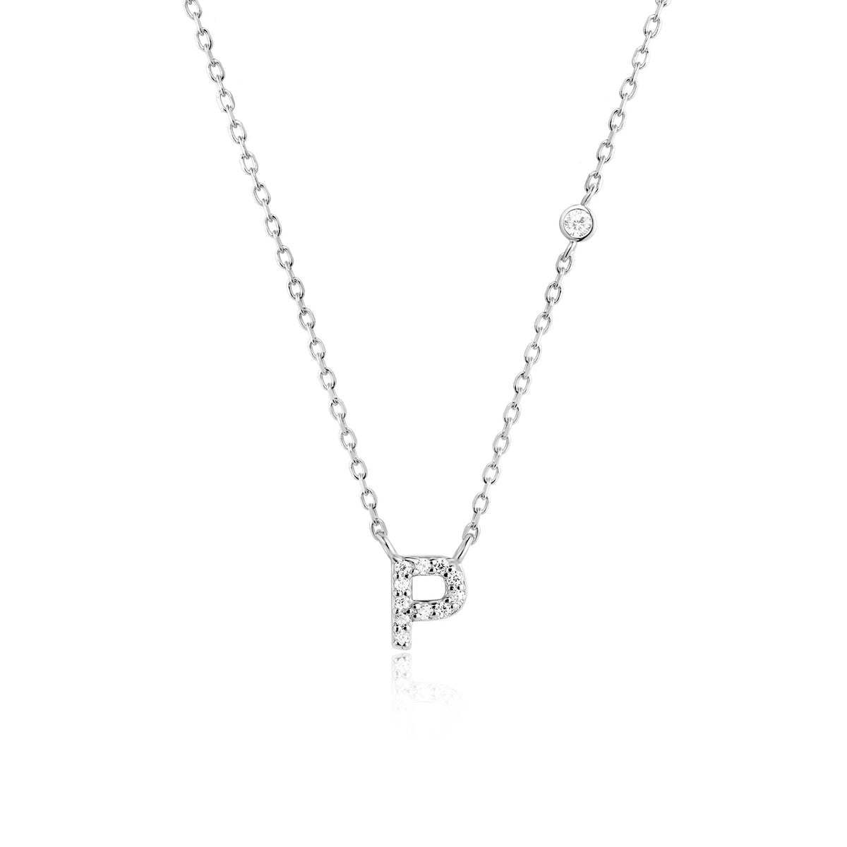 ANDYWEN 925 Sterling Silver Gold Small 26 Letters A- Z - Silver P