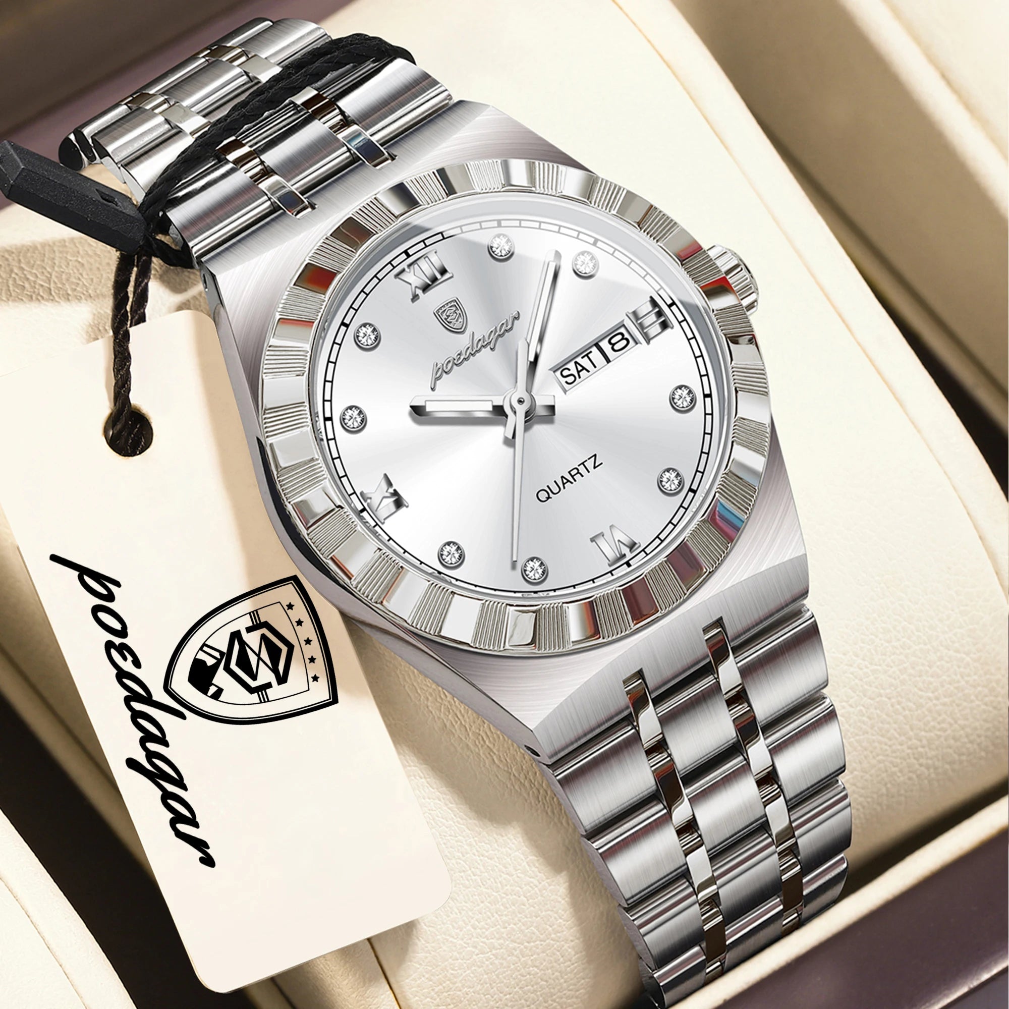 Poedagar Casual Ladies Watch Luminous Waterproof