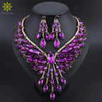 Crystal Bridal Jewelry Sets Wedding Party Costume.