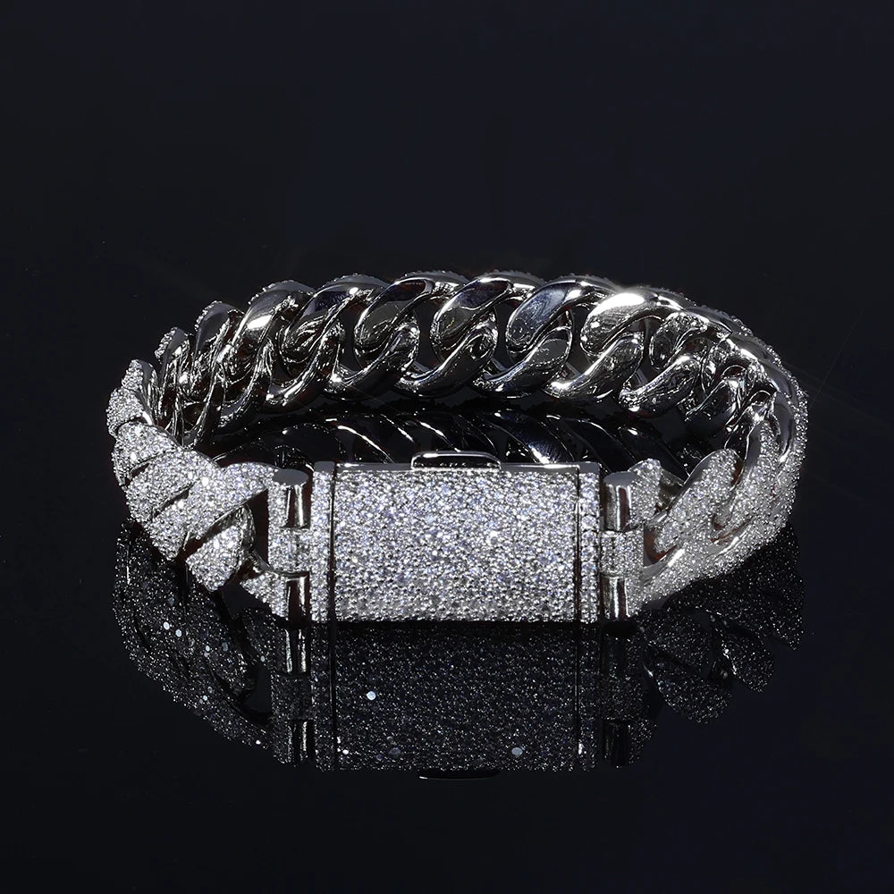 Eskeem New 14mm Irregular Cubic Zirconia Cuban