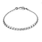 S925 Sterling Silver Fashion Simple Elegant Cuban