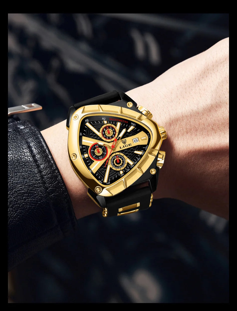 Lige Watch for Men Chronograph Casual Fashion.