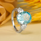 Vinregem 10*12MM oval geschliffener Aquamarin hoher Kohlenstoff
