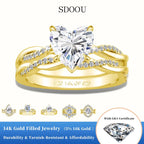 Sdoou Luxe, lot de 2 bijoux torsadés en or rempli 14 carats