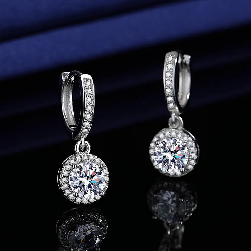 0.5-1 Carat Moissanite Earrings for Women