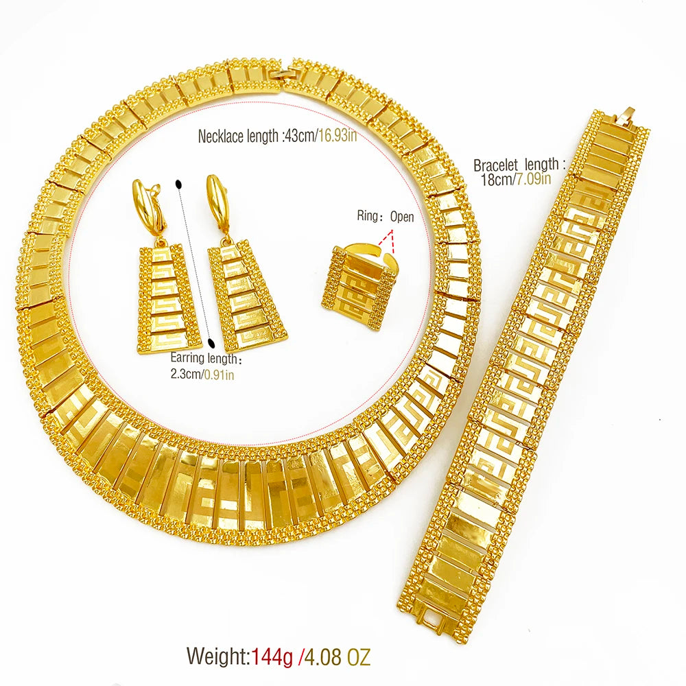 Dubai Jewelry Set Women Luxury Design High-end.