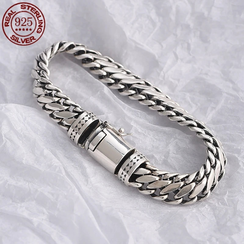 Great Sale 100% S925 Sterling Silver Punk Minimali