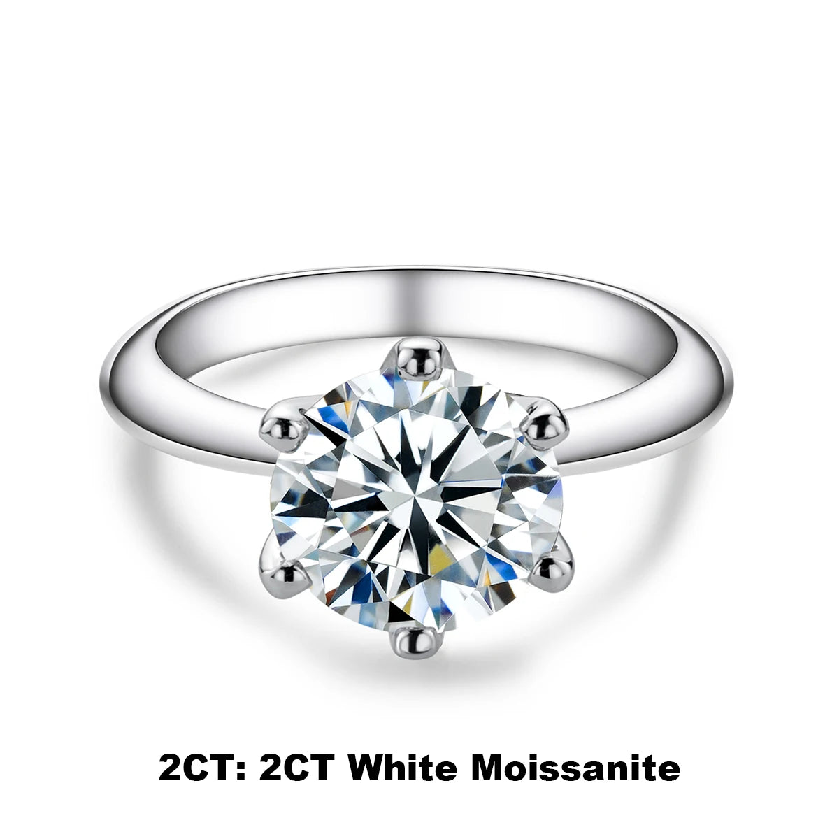 AnuJewel 1ct 2ct 3ct 5ct D Color Moissanite Engage
